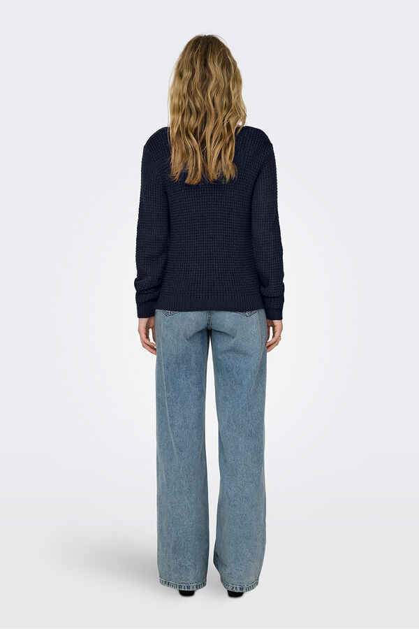 JDY Jersey cuello pico azul