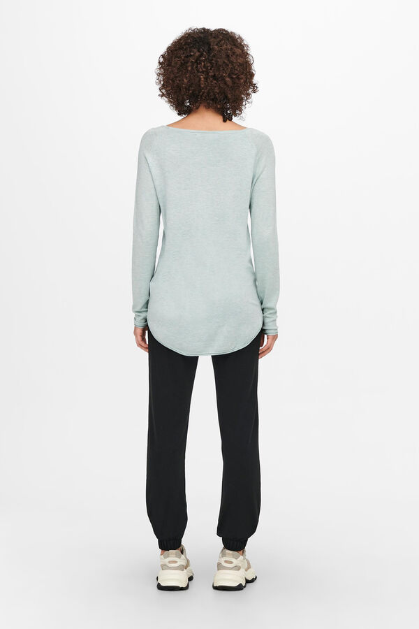 Only Jersey de punto cuello redondo azul