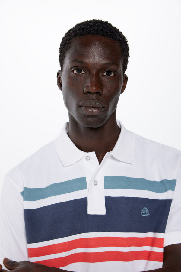 Springfield Polo piqu&eacute; rayas regular fit azul