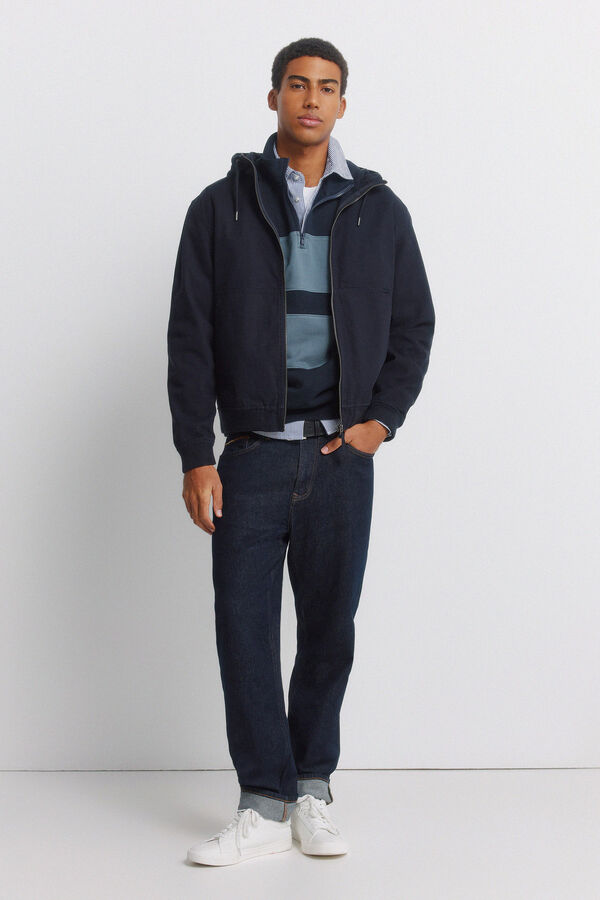 Springfield Chaqueta algod&oacute;n capucha azul