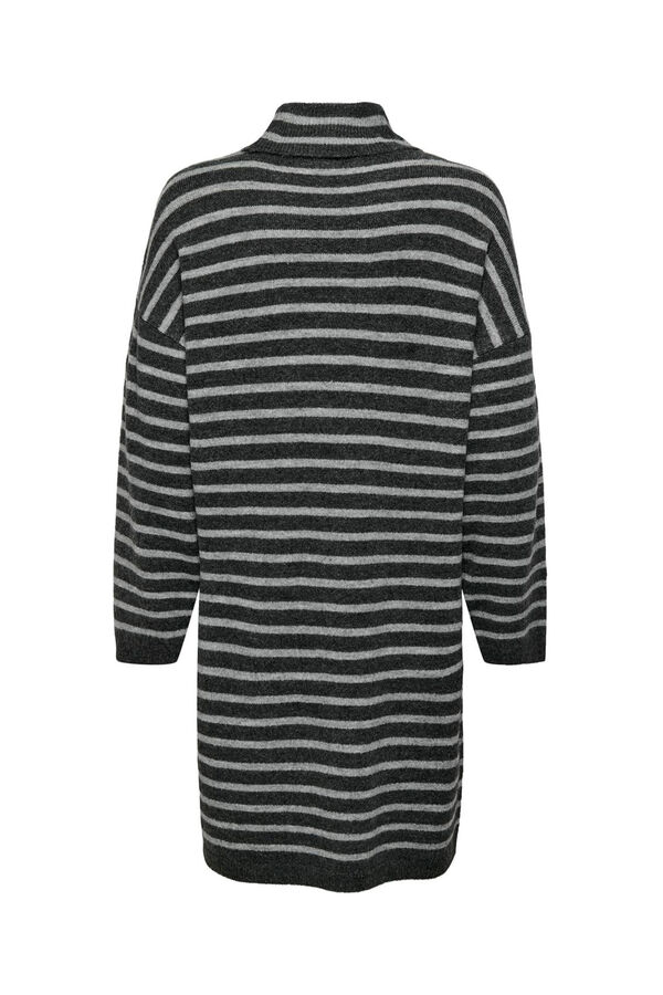 Only Jersey-knit dress with long sleeves cinzento