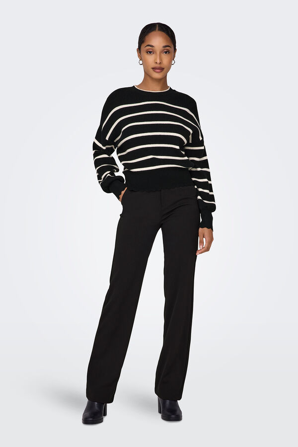 Only Camisola às riscas preto