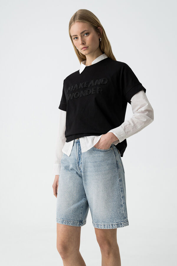 Tiffosi Shorts jeans boyfriend azul