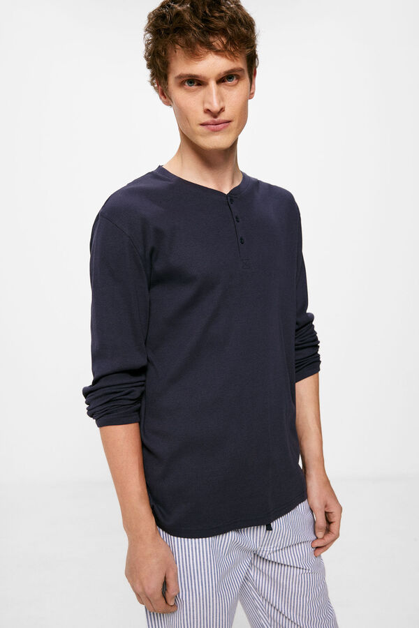 Springfield Pijama largo pantal&oacute;n rayas azul azul