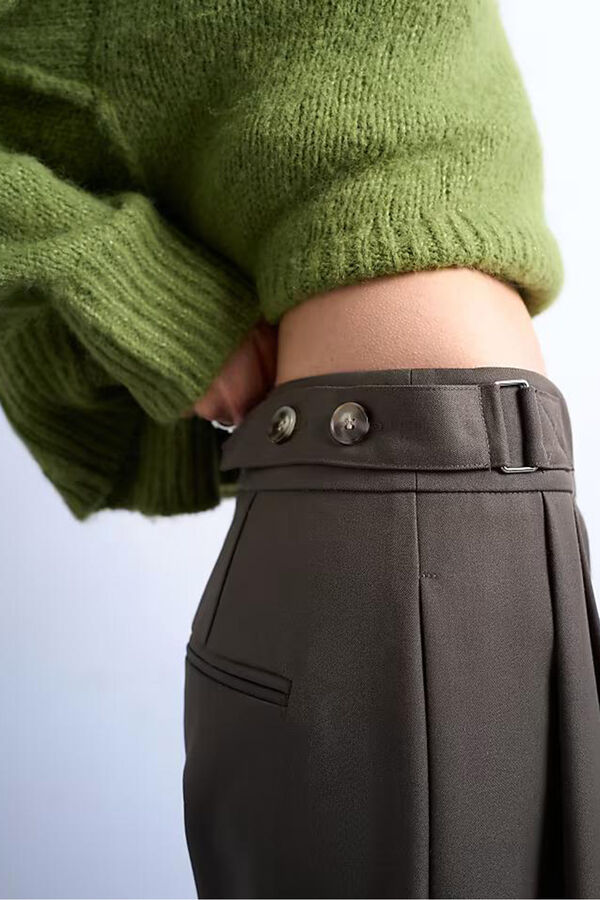 Topshop Cal&ccedil;as largas e largas verde