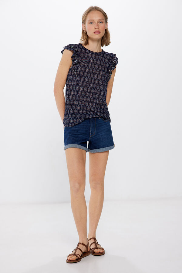 Springfield Camiseta Estampada Lazo Espalda azul