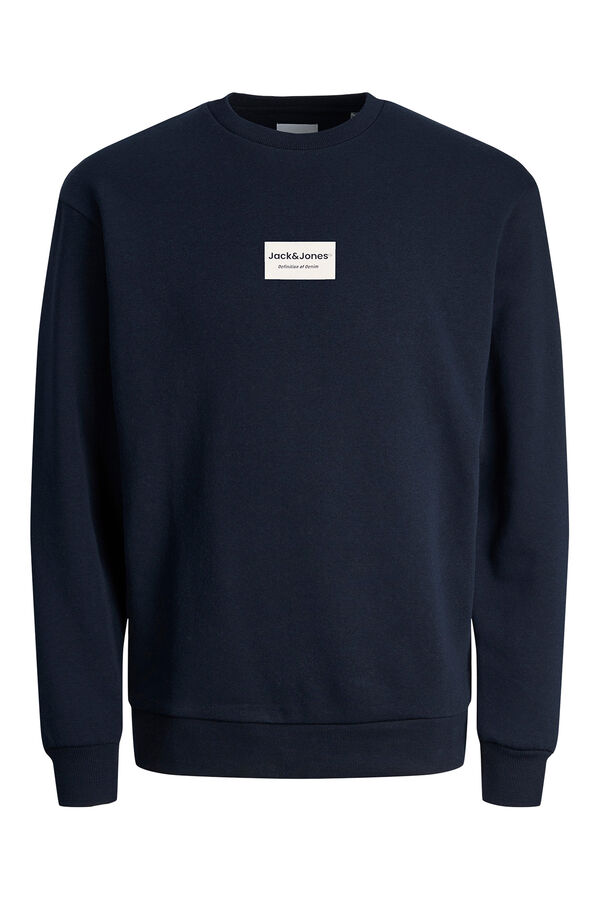 Jack & Jones Sweatshirt gola redonda em felpa azul