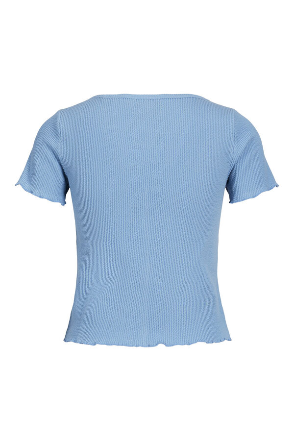 Jack & Jones Top rib con botones azul