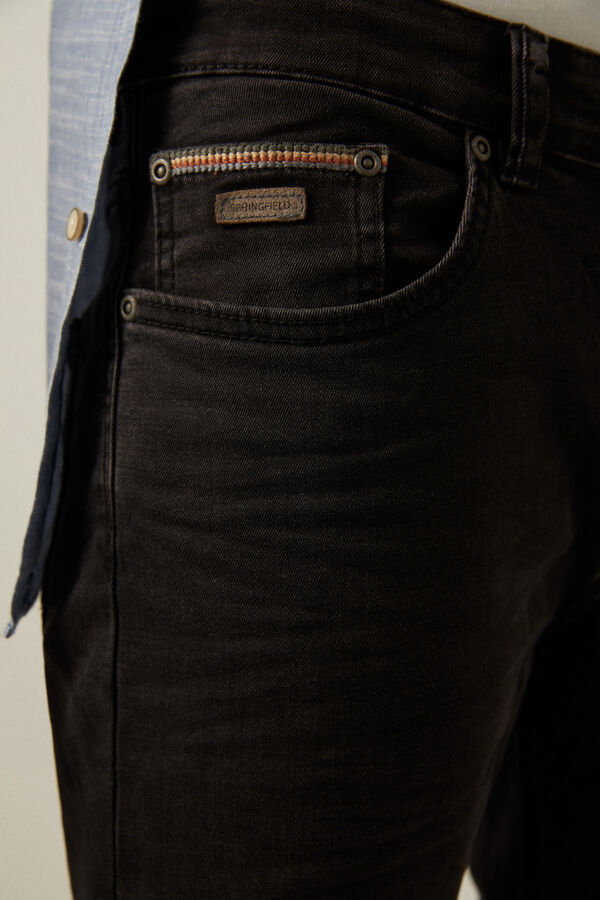 Springfield Jeans ligero slim negro lavado marengo