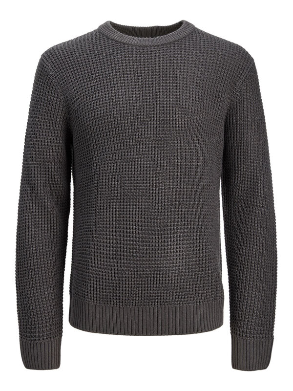 Jack & Jones PLUS Jersey b&aacute;sico de punto liso gris