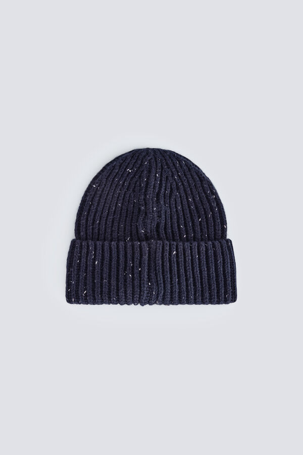 Springfield Gorro beanie punto neps azul