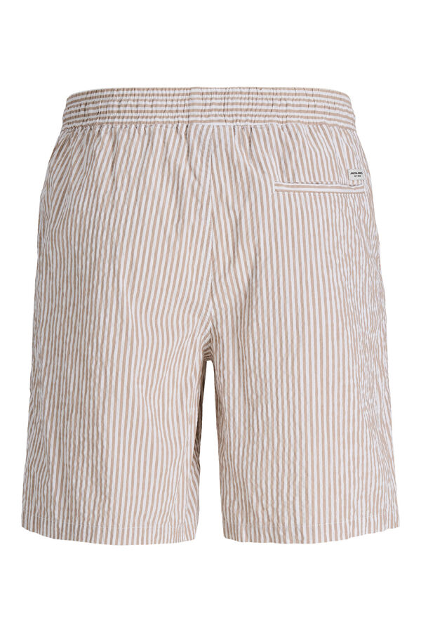 Jack & Jones Bermuda em seersucker de riscas cru