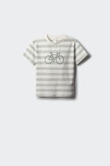 Springfield Kids Camiseta rayas bici ni&ntilde;o verde