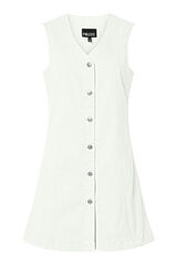 Pieces Vestido de ganga  branco