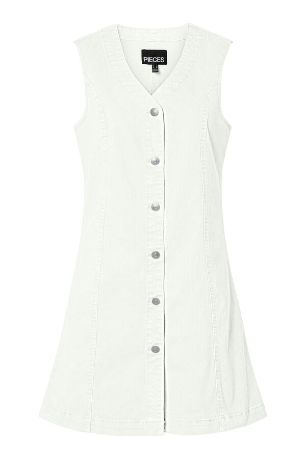 Pieces Vestido de ganga  branco