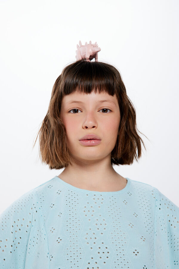 Springfield Kids Top bordado suizo niña azul