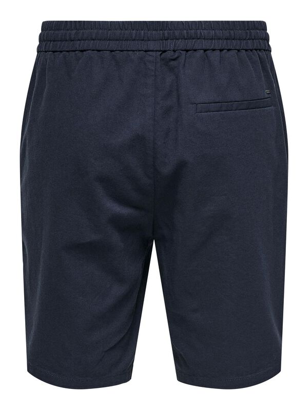 Only & Sons Bermudas linho azul