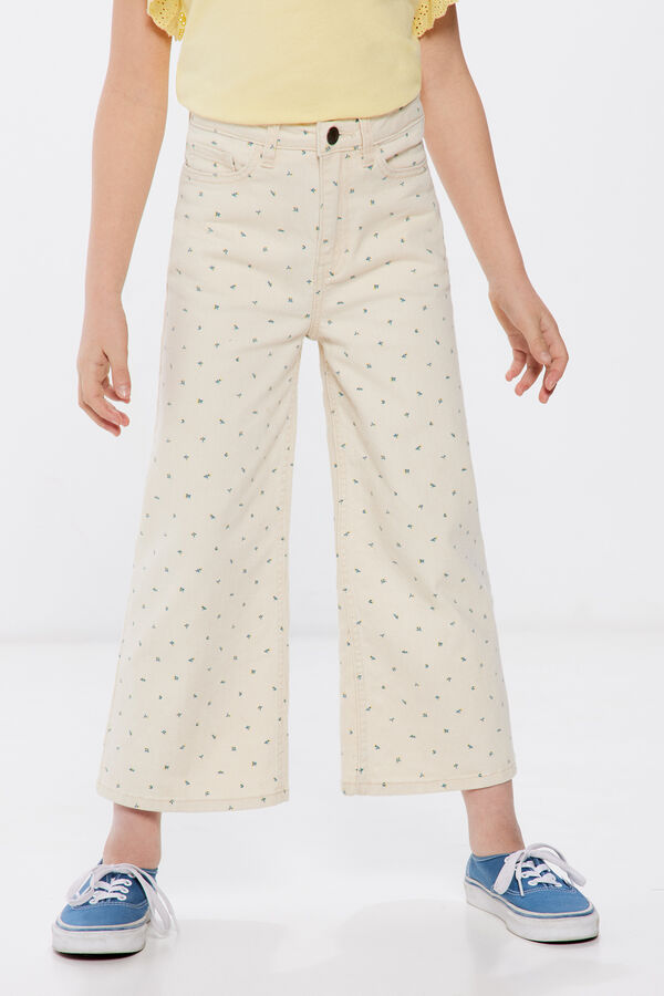 Springfield Kids Pantal&oacute;n culotte estampado ni&ntilde;a beige