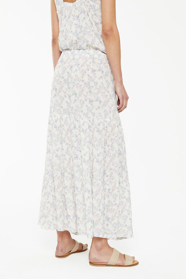 System Action Falda midi con estampado de flores estampado