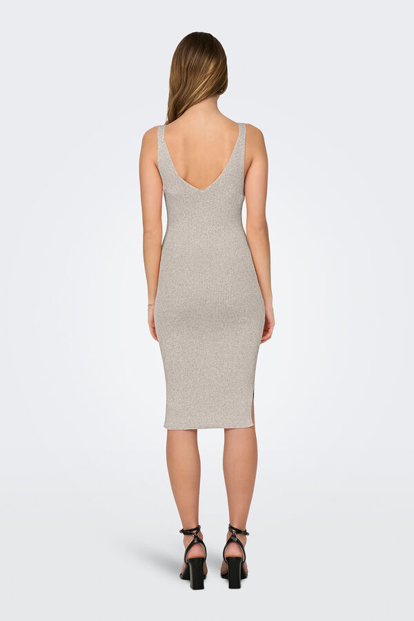 Only Vestido curto de malha cinzento