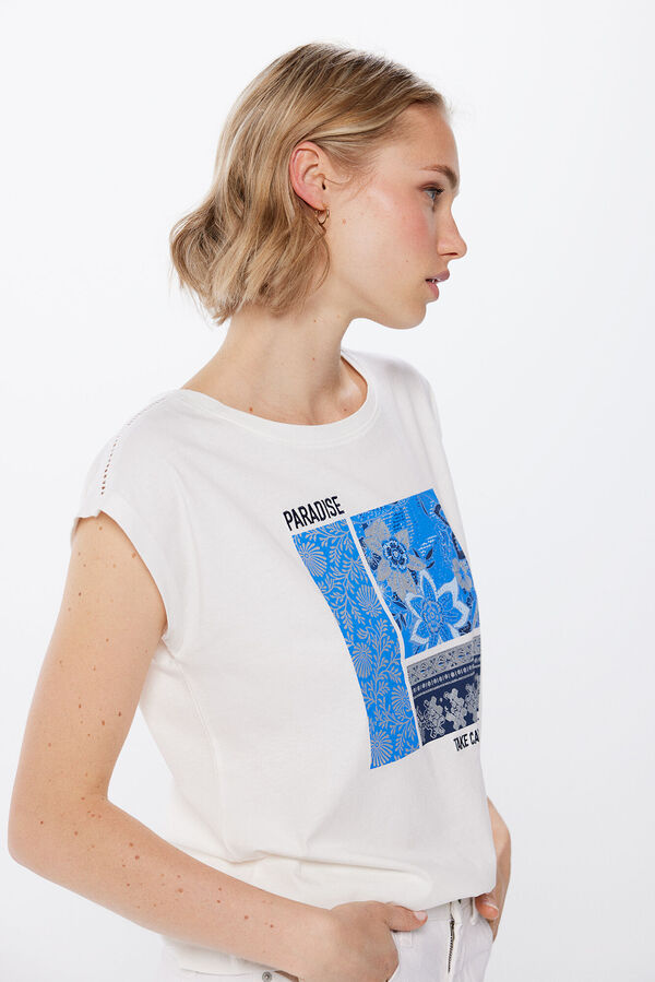 Springfield Camiseta "Paradise" blanco