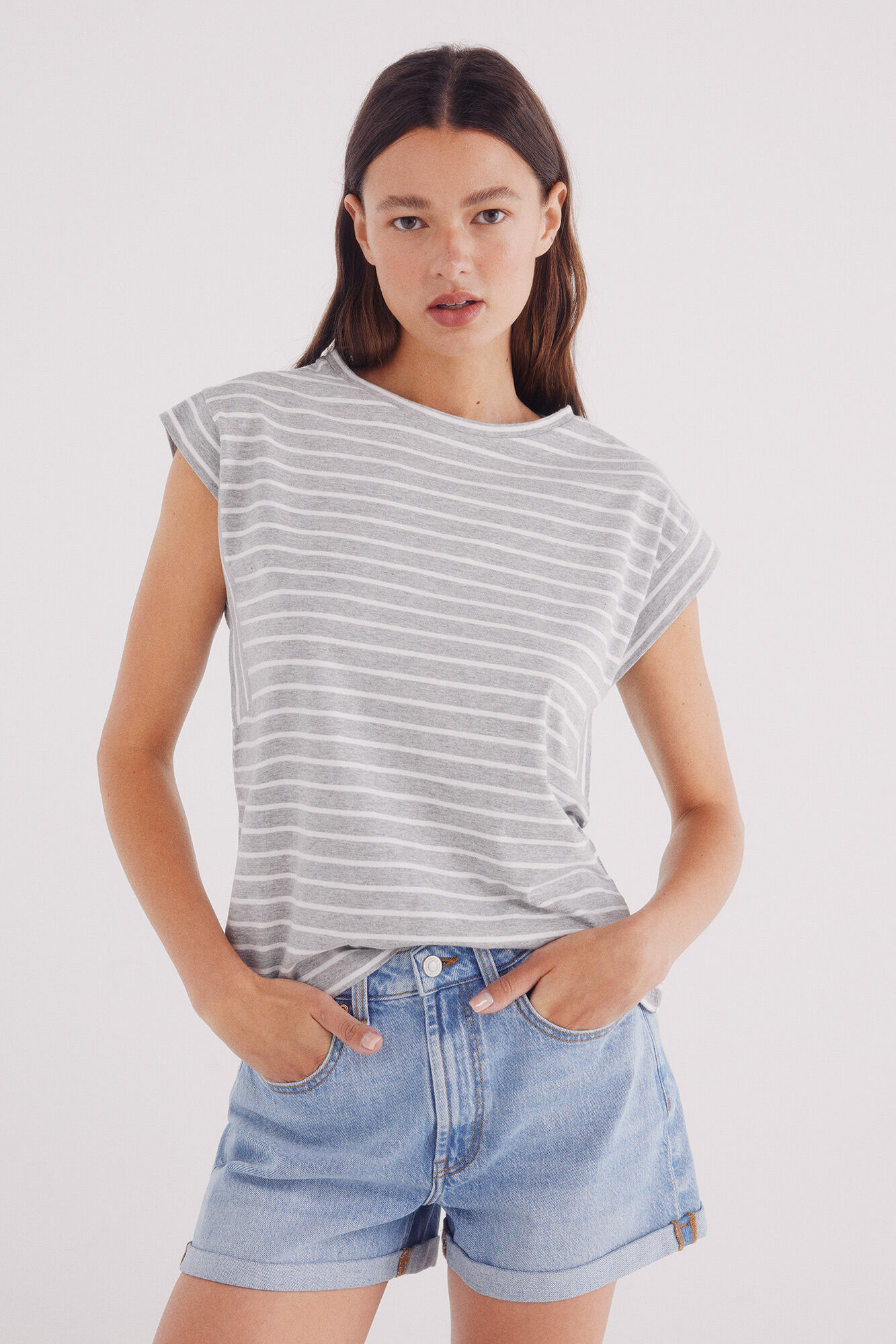 Springfield Camiseta rayas manga contraste