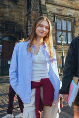 Springfield Camisa riscas  azul