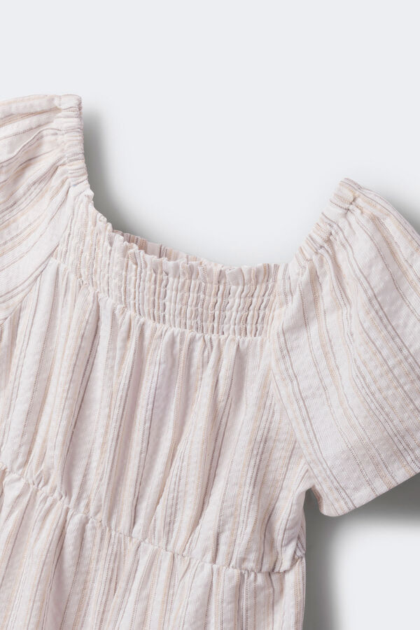 Springfield Kids Mono lino rayas ni&ntilde;a blanco