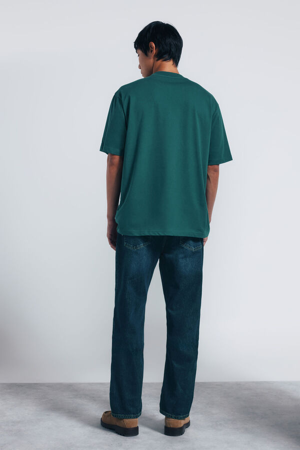 Springfield Jeans lavado oscuro regular fit turquesa