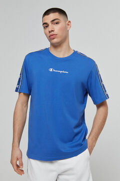 Springfield Camiseta manga corta con cinta de logotipo lateral azul medio