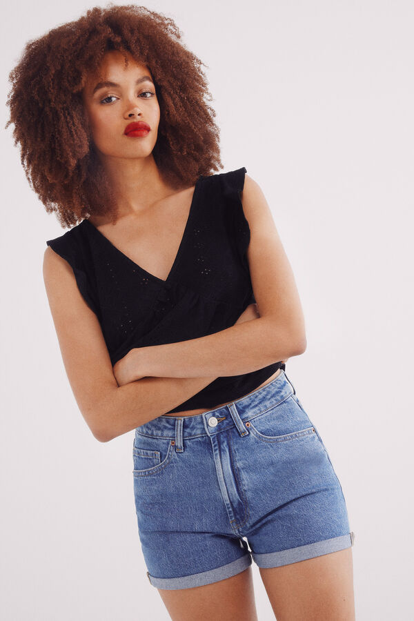 Springfield Shorts de m&atilde;e  azul