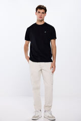 Springfield Camiseta b&aacute;sica cuello redondo negro