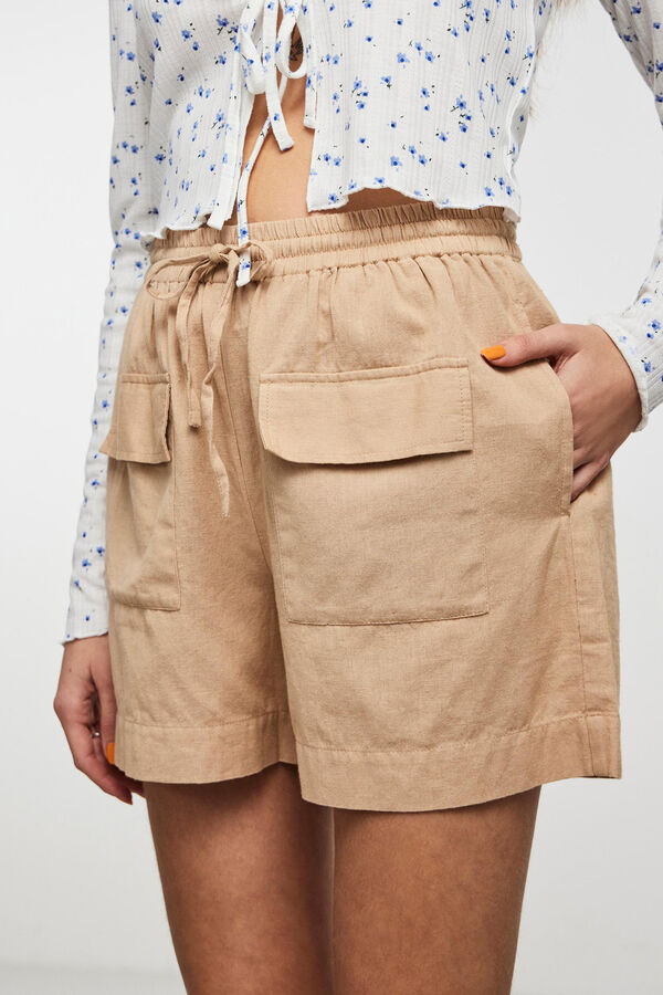 Pieces Calças curtas cru