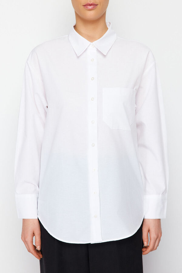 Trendyol Camisa de algod&atilde;o branco
