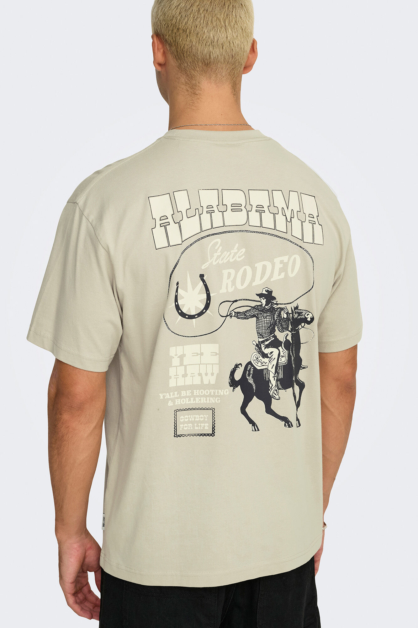 Only & Sons Camiseta masculina de manga curta com ajuste relaxado