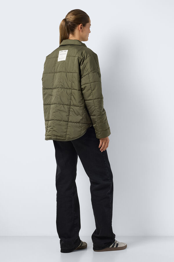 Noisy May Chaqueta acolchada ligera con cremallera verde