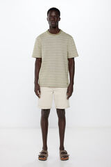 Springfield Bermuda denim slim cru branco