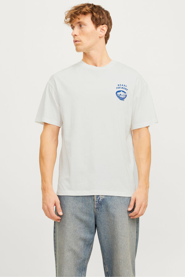 Jack & Jones Camiseta back print blanco