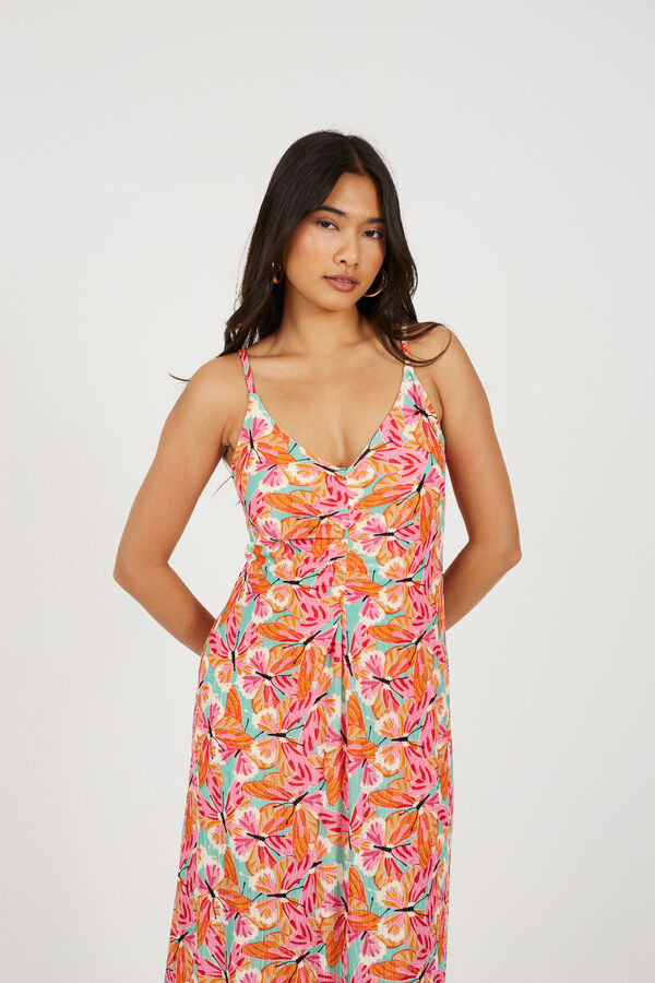 Brave Soul Vestido de al&ccedil;as estampado branco