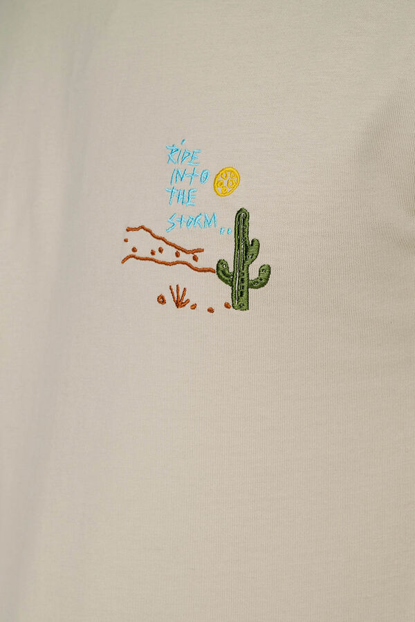 Only & Sons Camiseta de hombre regular fit. 100% algod&oacute;n org&aacute;nico. beige