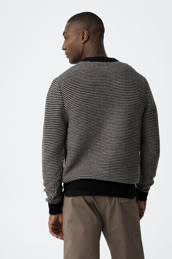 Tiffosi Jersey de punto a rayas gris