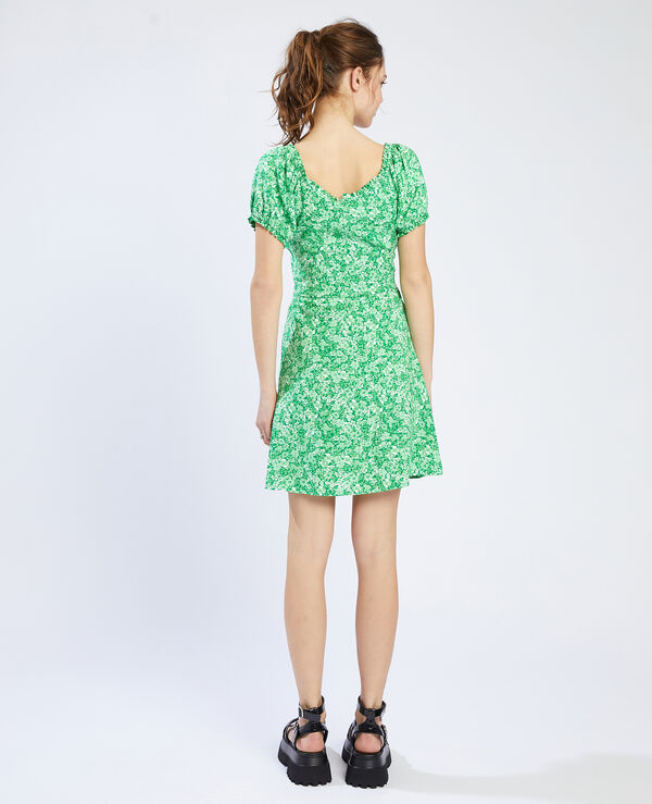 Pimkie Vestido corto con botones estampado