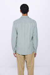 Springfield Camisa popel&iacute;n rayas verde