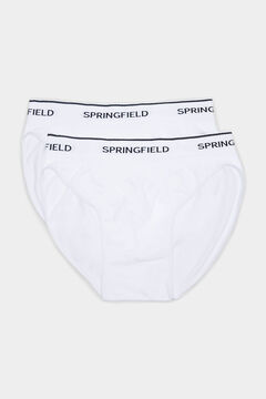 Springfield Pack de 2 slips básicas sin costuras blanco