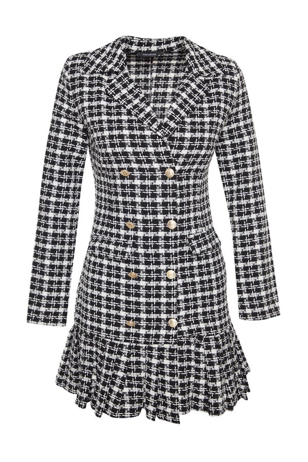 Trendyol Vestido mini com bot&otilde;es preto