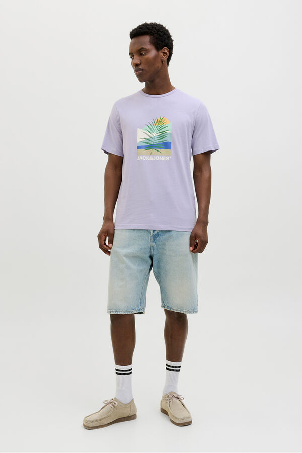 Jack & Jones Camiseta regular fit estampada morado/lila