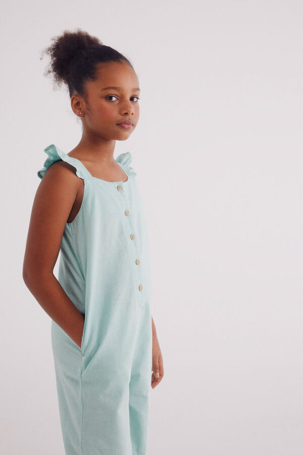 Springfield Kids Mono liso volantes ni&ntilde;a verde