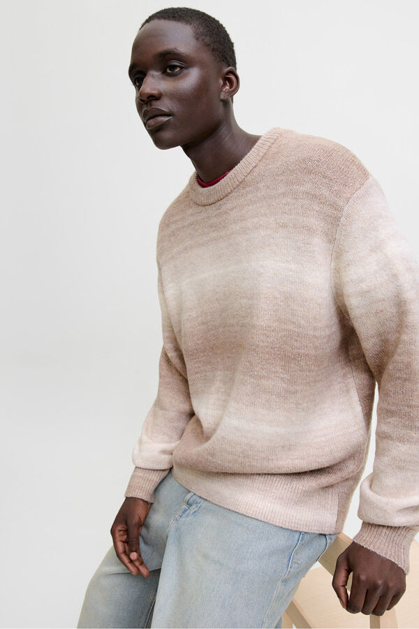 Jack & Jones Jersey degradado de punto marr&oacute;n