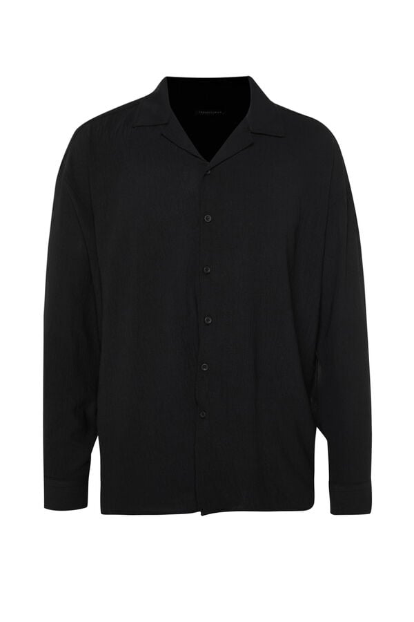 Trendyol Camisa fluida de manga comprida preto