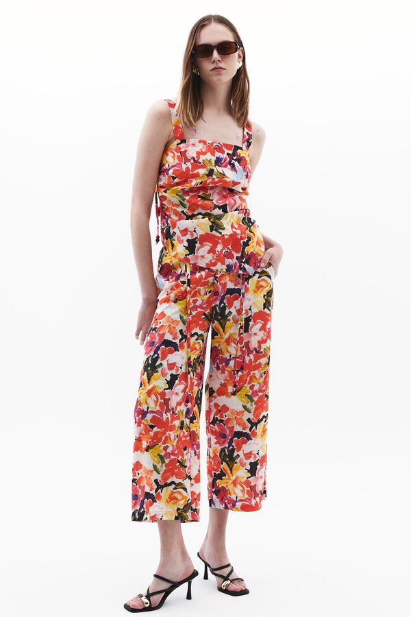 Oxxo Top floral rojo